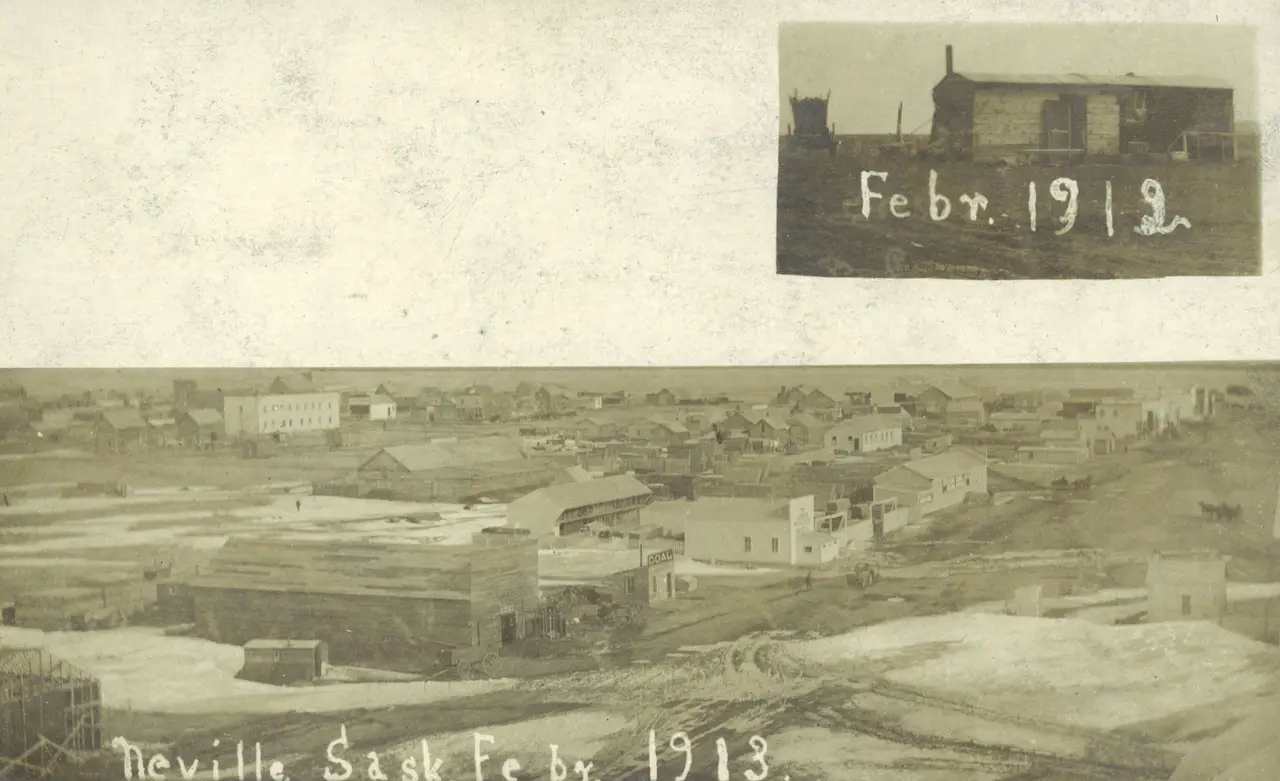 Bird's eye view of Neville, February 1913